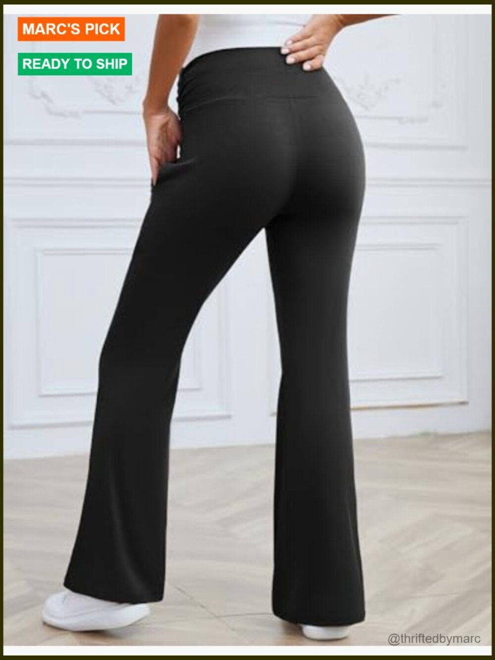 Maternity Flare Pants Stretchy Bootcut Lounge Casual Pregnancy Pants - Picture 5 of 7